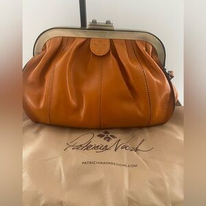 Patricia Nash Burnt Orange Leather Clutch/Crossbody